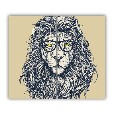 Protège plaque de cuisson Hipster lion