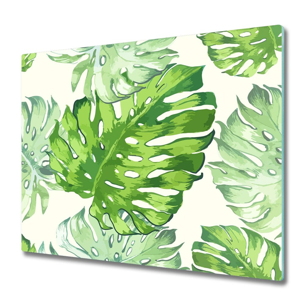 Protège plaque de cuisson Feuilles tropicales