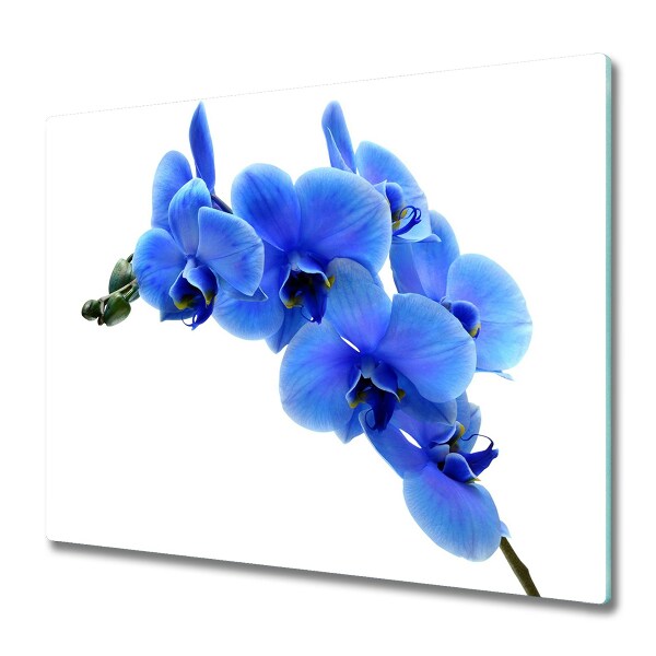 Protège plaque de cuisson Orchidée bleue