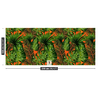Papier peint decoratif Feuilles tropicales