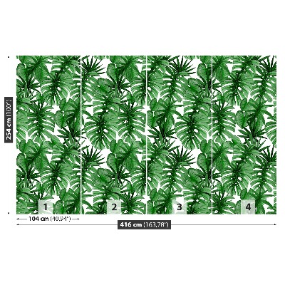 Papier peint decoratif Feuilles tropicales