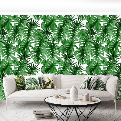 Papier peint decoratif Feuilles tropicales