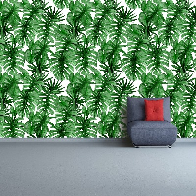 Papier peint decoratif Feuilles tropicales