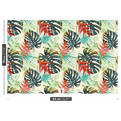 Papier peint decoratif Feuilles tropicales