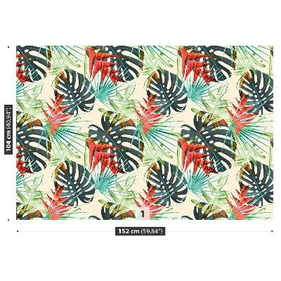 Papier peint decoratif Feuilles tropicales