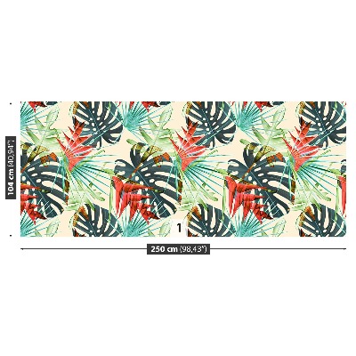 Papier peint decoratif Feuilles tropicales