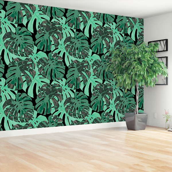 Papier peint decoratif Feuilles monstera