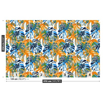 Papier peint decoratif Feuilles tropicales