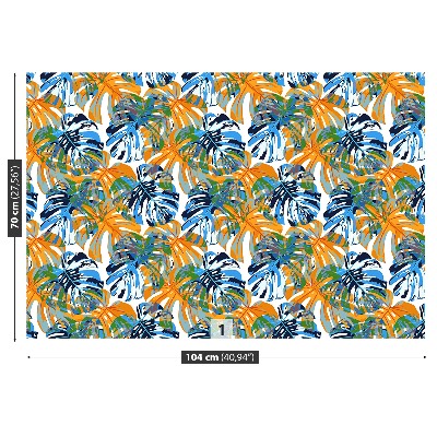 Papier peint decoratif Feuilles tropicales