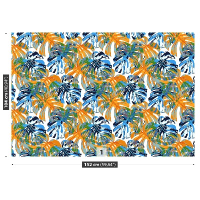 Papier peint decoratif Feuilles tropicales