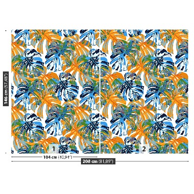 Papier peint decoratif Feuilles tropicales