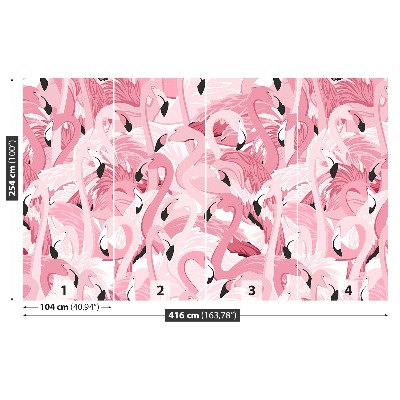 Papier peint decoratif Flamants roses