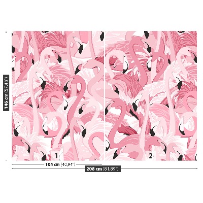 Papier peint decoratif Flamants roses