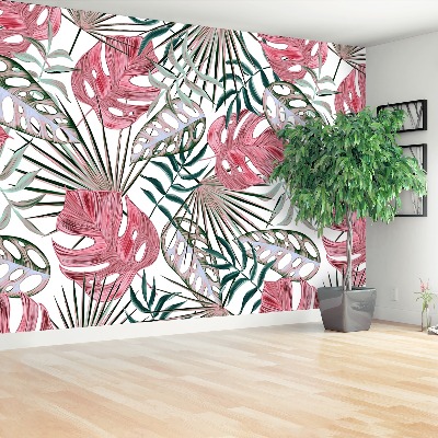 Papier peint decoratif Feuilles tropicales