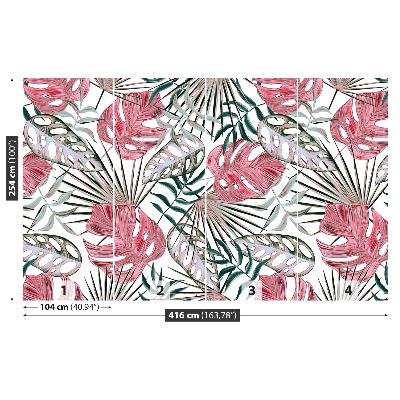 Papier peint decoratif Feuilles tropicales