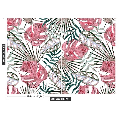 Papier peint decoratif Feuilles tropicales