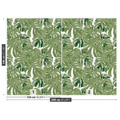 Papier peint decoratif Feuilles tropicales