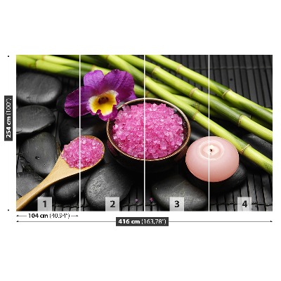 Papier peint photo Orchid zen stone