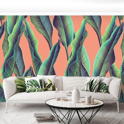 Papier peint decoratif Feuilles tropicales