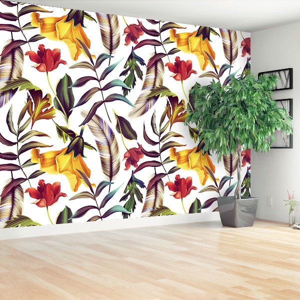 Papier peint decoratif Plantes tropicales