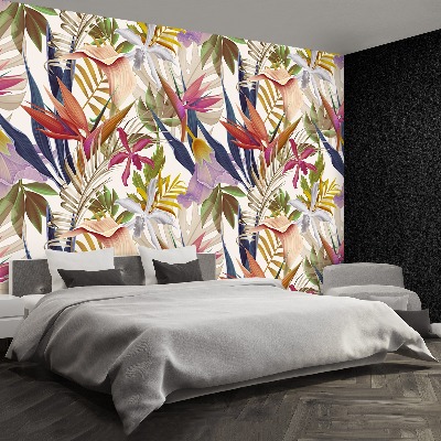 Papier peint decoratif Fleurs tropicales