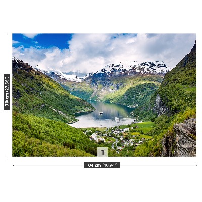 Papier peint Fjord norvège