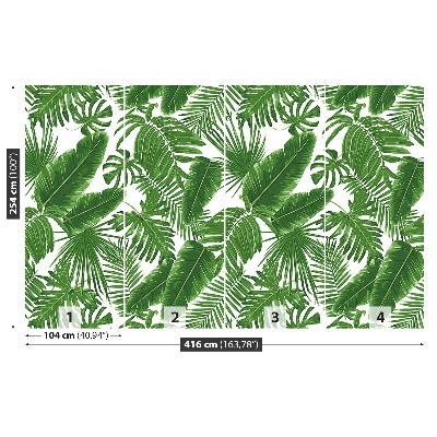 Papier peint decoratif Feuilles tropicales