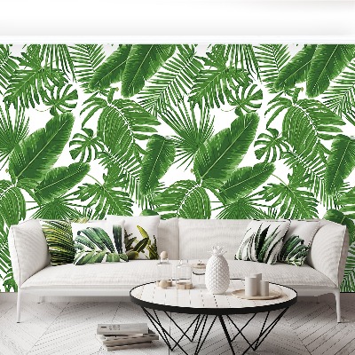 Papier peint decoratif Feuilles tropicales