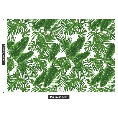 Papier peint decoratif Feuilles tropicales