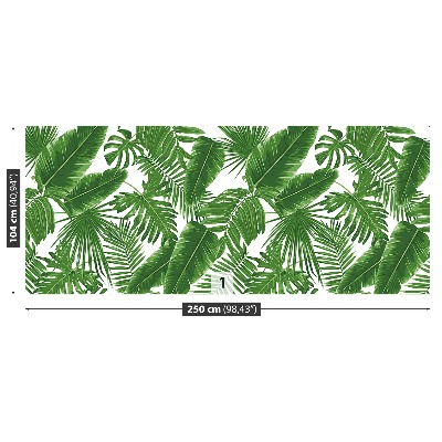 Papier peint decoratif Feuilles tropicales