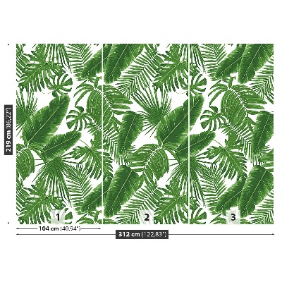 Papier peint decoratif Feuilles tropicales