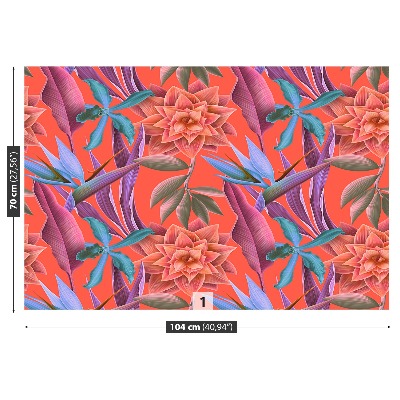 Papier peint decoratif Fleurs tropicales