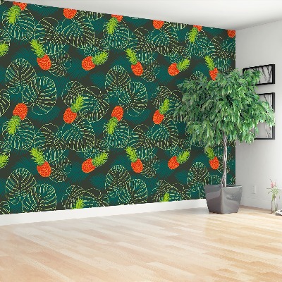 Papier peint decoratif Feuilles de palmier fruit