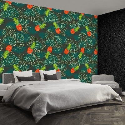 Papier peint decoratif Feuilles de palmier fruit