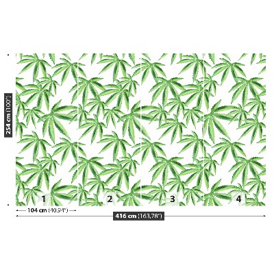 Papier peint mural Feuilles de cannabis