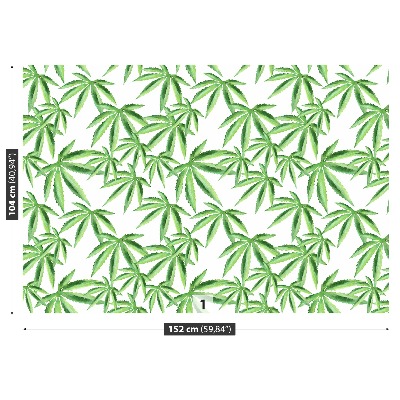 Papier peint mural Feuilles de cannabis