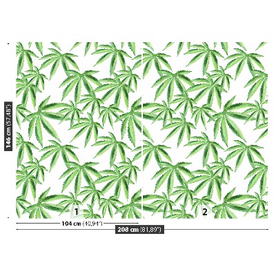 Papier peint mural Feuilles de cannabis