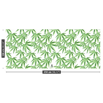 Papier peint mural Feuilles de cannabis