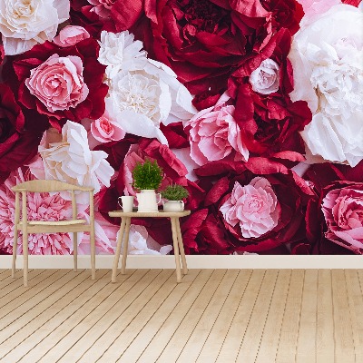 Papier peint decoratif Roses en papier