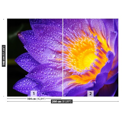 Papier peint decoratif Purple lotus