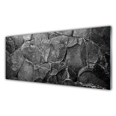 Tableaux sur verre acrylique Pierres roches nature gris noir