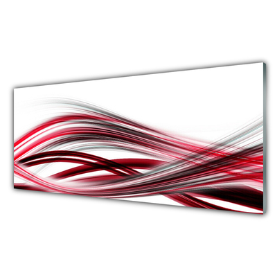 Tableaux sur verre acrylique Art abstrait art rose rouge blanc