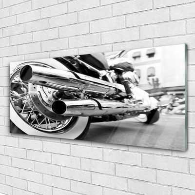 Tableaux sur verre acrylique Motor art gris noir blanc