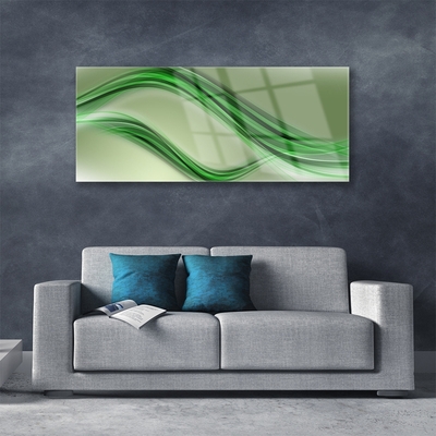 Tableaux sur verre acrylique Abstrait art vert gris