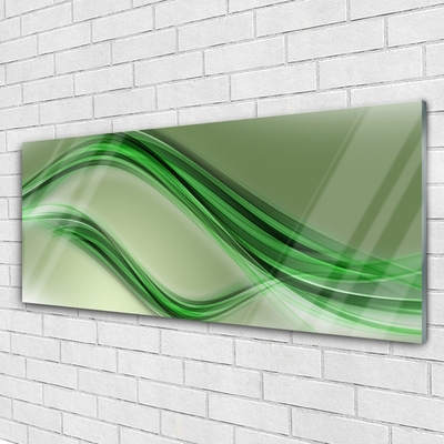 Tableaux sur verre acrylique Abstrait art vert gris