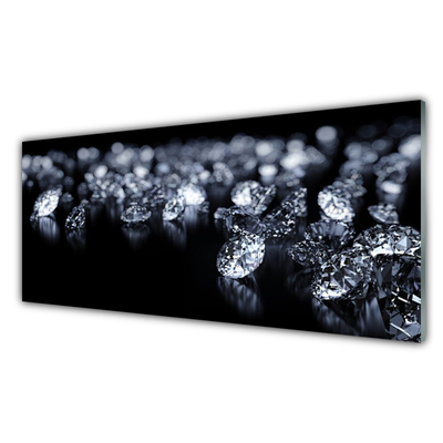 Tableaux sur verre acrylique Diamants art noir blanc