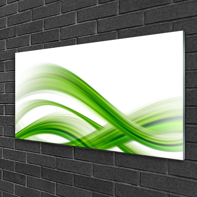 Tableaux sur verre acrylique Art abstrait art vert