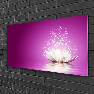 Tableaux sur verre acrylique Fleur de lotus floral violet