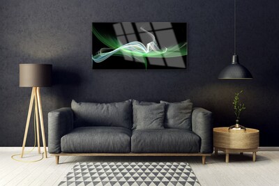 Tableaux sur verre acrylique Art abstrait art vert noir
