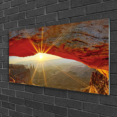 Tableaux sur verre acrylique Grand canyon paysage rouge brun